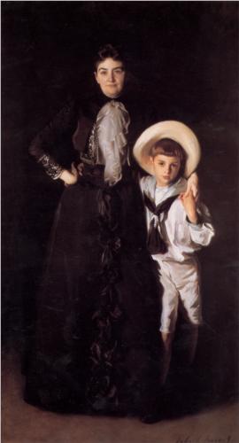 JohnSinger Sargent - "Mrs Edward L. Davis and Her Son Llivingston" (1890)