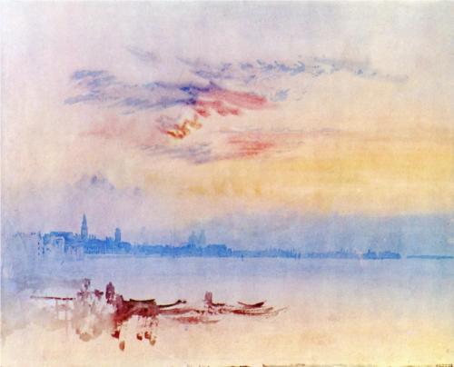   William Turner -  "Venice Looking East from the Guidecca, Sunrise" (1819)   