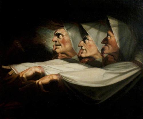 Henry Fuseli - "'Macbeth', Act I, Scene 3, the Weird Sisters" 