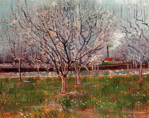 Vincent van Gogh - "Orchard in Blossom (Plum Trees)"