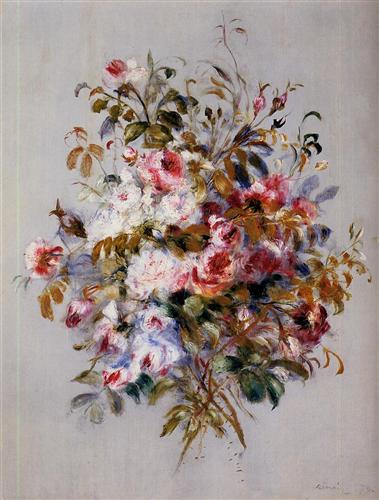 "A Bouquet of Roses" (1879) - Pierre-Auguste Renoir