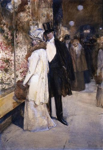  "A New Year's Nocturne, New York" - Childe Hassam